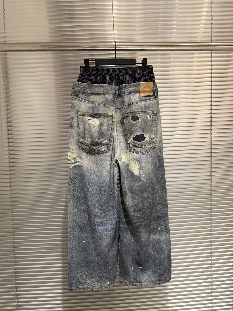 ベストバージョン PTL INDEX ダブルウエスト バギー - Shorts Denim Frayed のレビューと価格