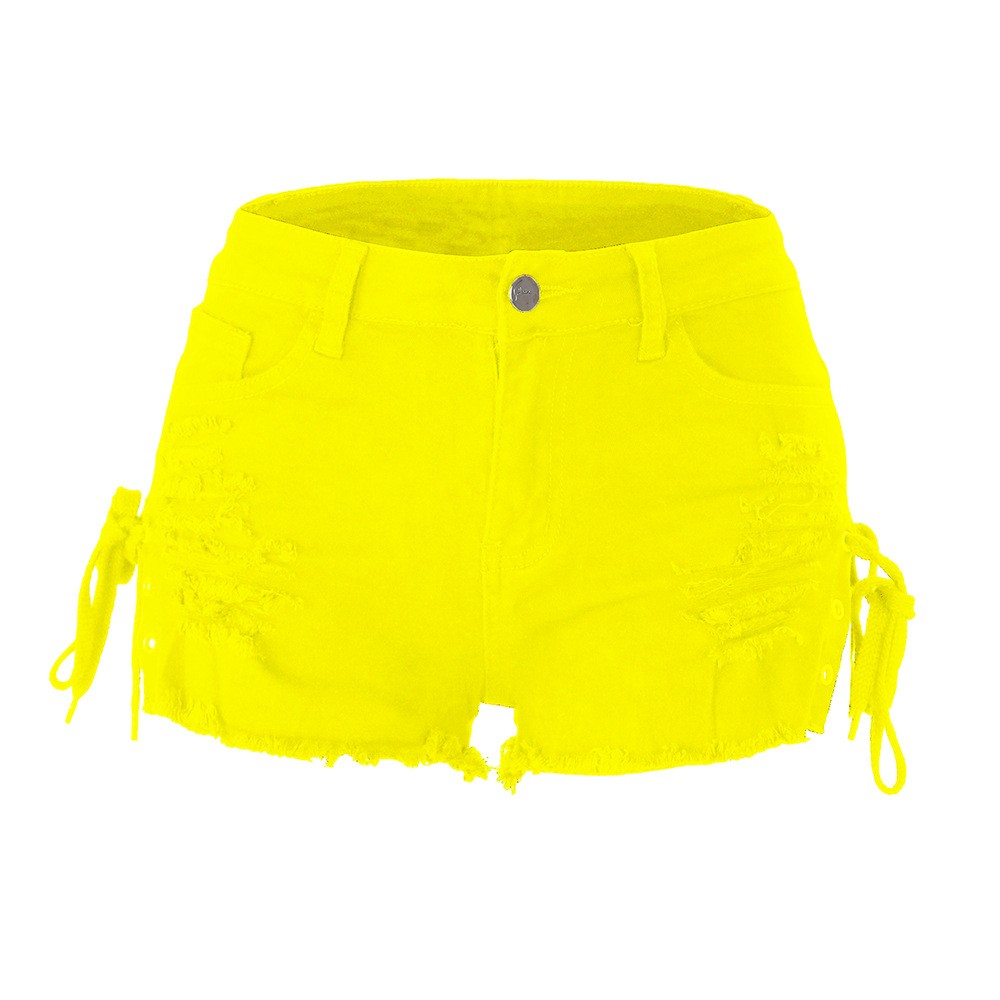 Y2k レディース ショートパンツ ローライズ ミニ ブルー - Shorts Denim Frayed のレビューと価格