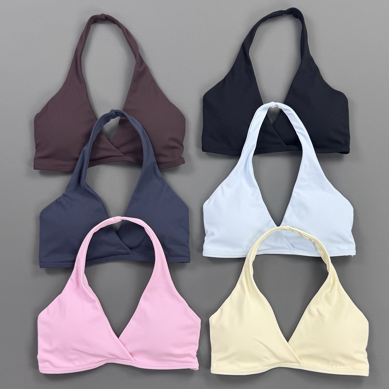 ジムトップ レディース ホルターネック スポーツブラ フロン - Crop Top Crochet のレビューと価格